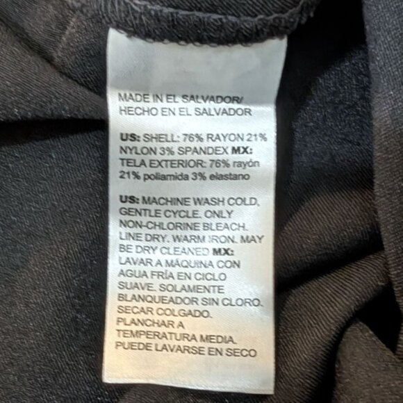 Chicos So Slimming Flare Pants Size 4R US 20R Black Stretch - Picture 4 of 5